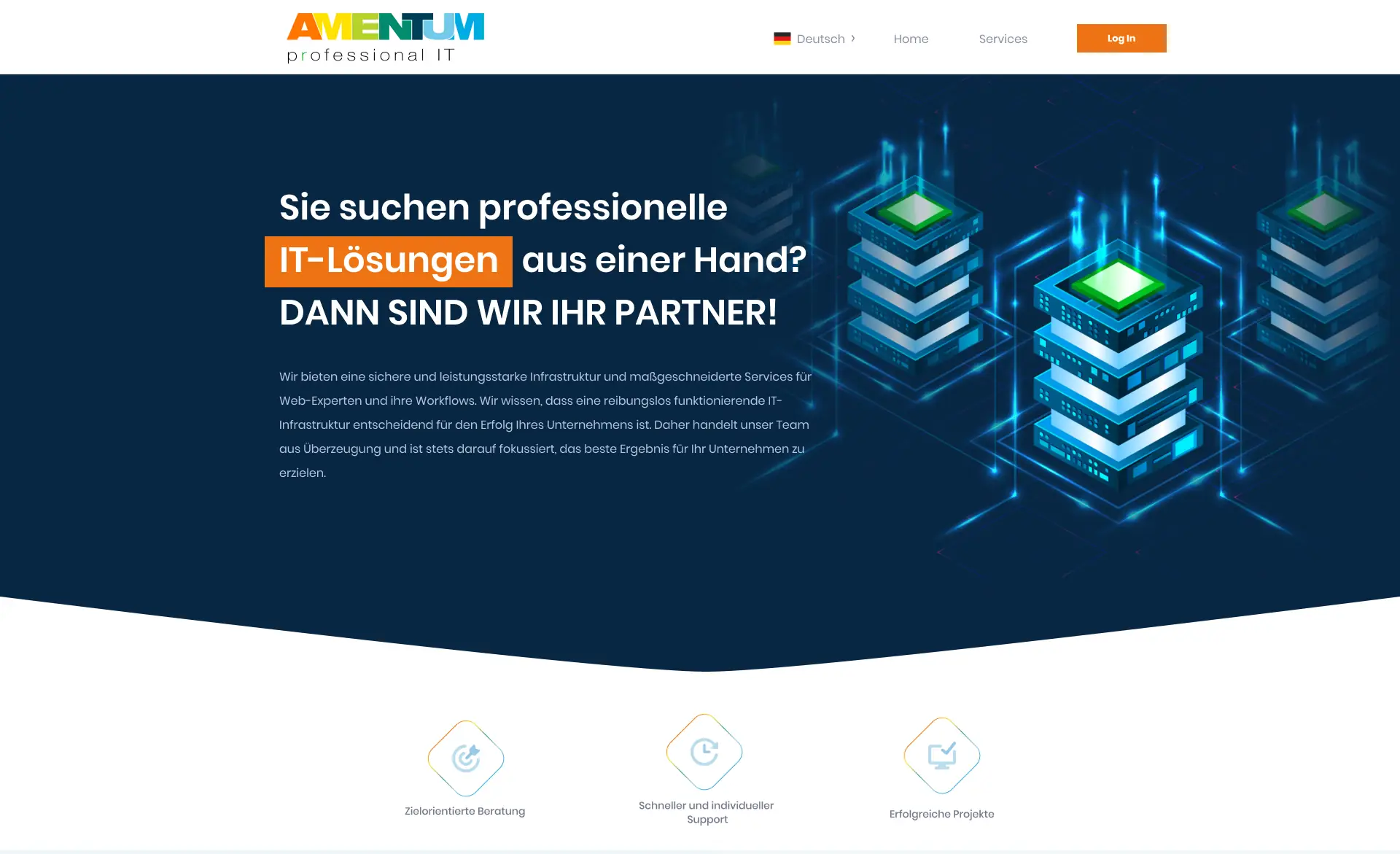 Primary website hero on desktop